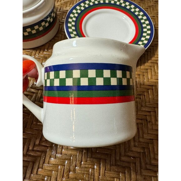 International Tablewprks Creamer  And Sugar With Lid In Ella’s Rooster Pattern - Picture 3 of 7